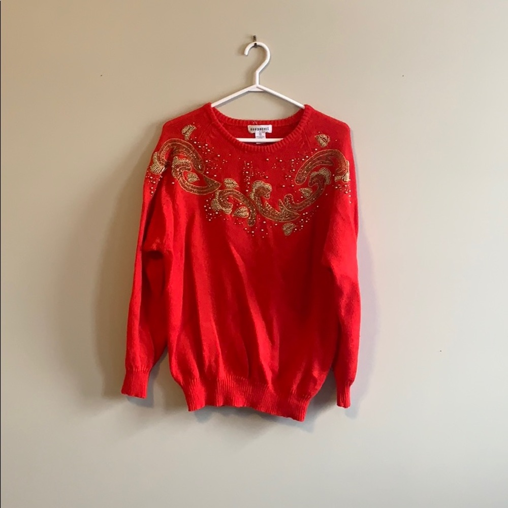Red and Gold Christmas Sweater 🎄